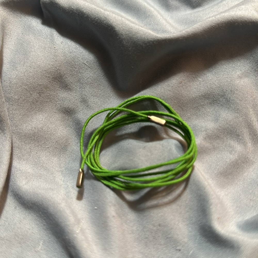 Pandora green cord/lariat silver 925